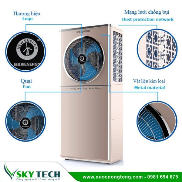 Máy bơm nhiệt nước nóng HeatPump New Energy ECO B235/80P 360L