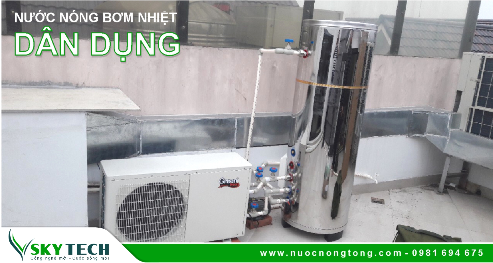 Máy nước nóng bơm nhiệt Heatpump chính hãng 2024 tại Thái Bình