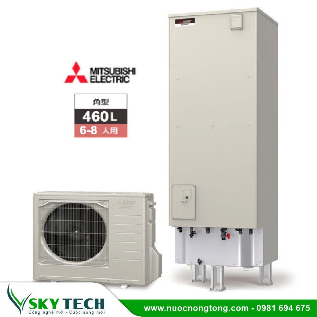 Máy nước nóng tổng Heatpump Mitsubishi SRT P466UB 460 lít 2024