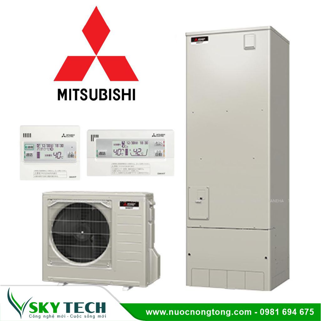 Máy nước nóng tổng Bơm nhiệt Mitsubishi SRT N554 550 lít