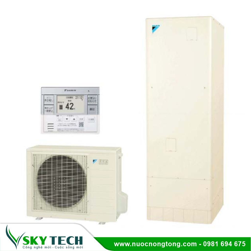 Máy nước nóng trung tâm Daikin EQ37WFHV 370L điều khiển từ xa