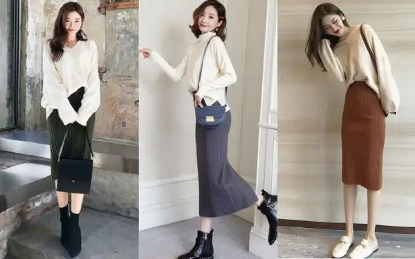 TOP 21+ cách phối chân váy len bút chì siêu đẹp và hợp thời trang