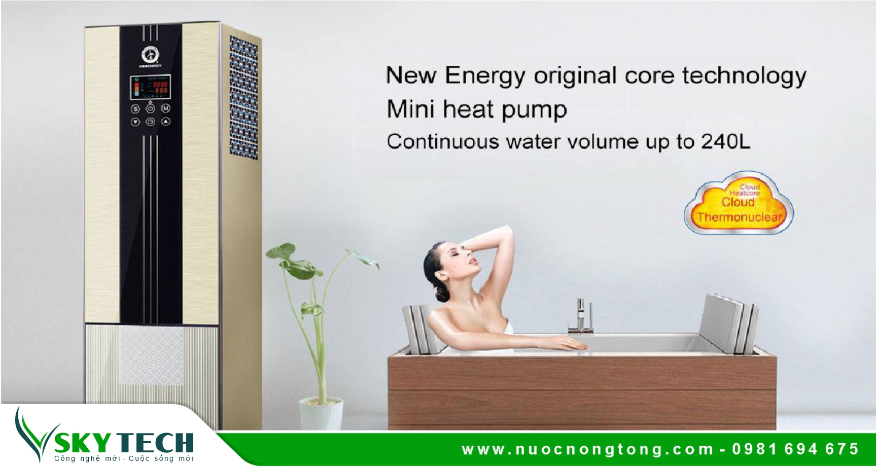 Máy nước nóng tổng Bơm nhiệt Heatpump thực sự có ưu điểm gì?