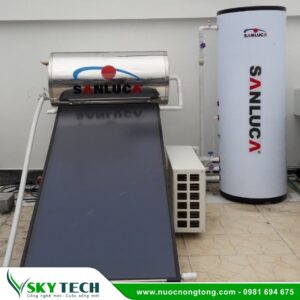 Bơm nhiệt Heat pump chịu áp kết hợp năng lượng mặt trời cho biệt thự