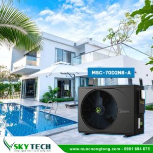 Máy bơm nhiệt bể bơi Midea MSC-70D2N8-A hiệu suất cao