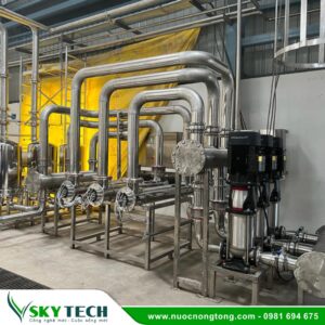 Bộ đèn UV diệt khuẩn nước SS 440W 96GPM lưu lượng 22m3/h