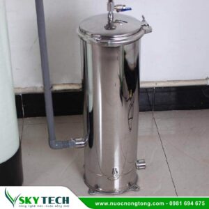 Phin lọc 3 lõi 20 inch Inox: Công suất 3m3/giờ