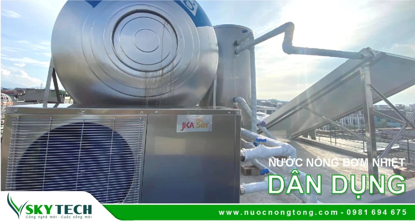 Biệt thự tại Nam Định có nên lắp Máy nước nóng tổng Bơm nhiệt?