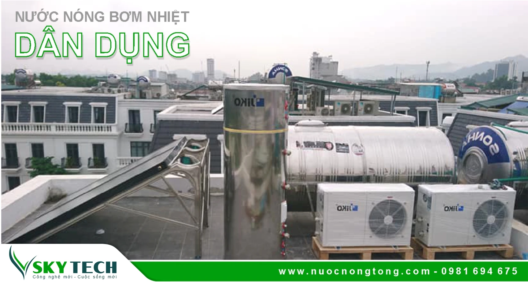 Chuyên cung cấp Máy nước nóng Bơm nhiệt Green Heat tại Quảng Ninh