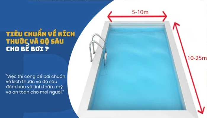 Kích thước bể bơi tiêu chuẩn cho Gia đình, Biệt thự, Resort, Kinh doanh